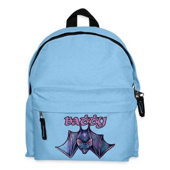 Batty Night Bat-Fledermaus-Illustration - Kinder Rucksack - Hellblau - Vorne