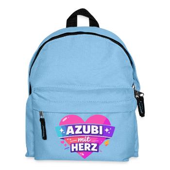 Azubi mit ganz viel Herz - Kinder Rucksack - Hellblau - Vorne