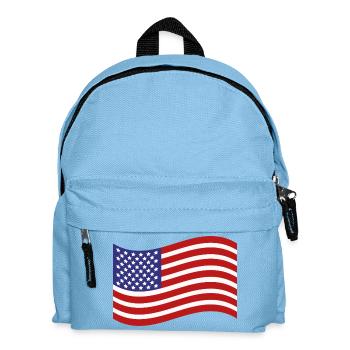 Flagge der Vereinigten Staaten - Kinder Rucksack - Hellblau - Vorne