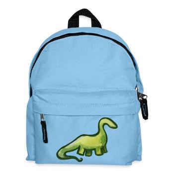 Salbeigrüner Aquarell-Dino - Kinder Rucksack - Hellblau - Vorne