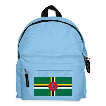 Flag of Dominica, Drapeau de la Dominique - Sac à dos Enfant - bleu clair - Devant