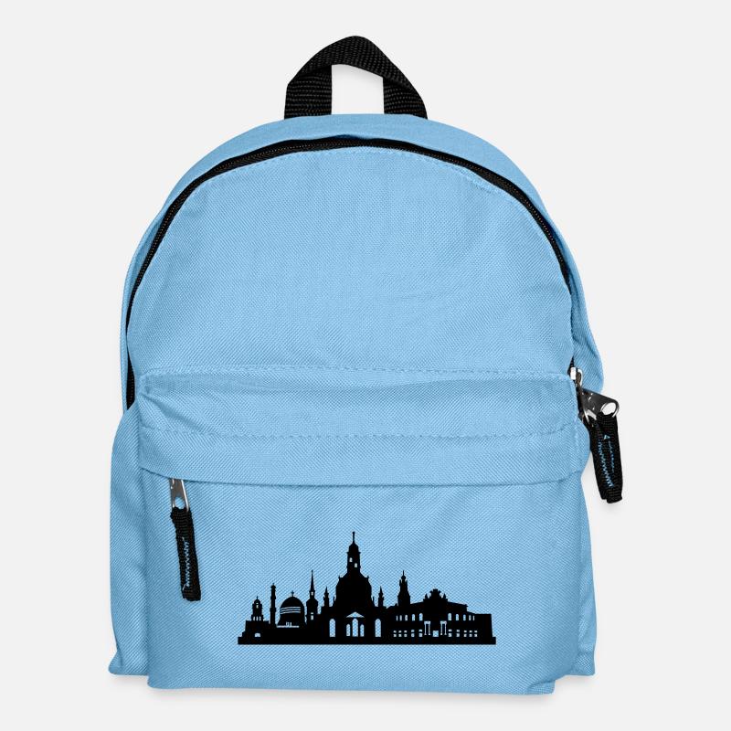 Skyline Dresden klein - Kinder Rucksack - Hellblau
