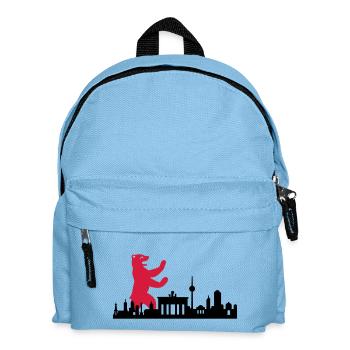 Skyline - Berlin Bär - Kinder Rucksack - Hellblau - Vorne