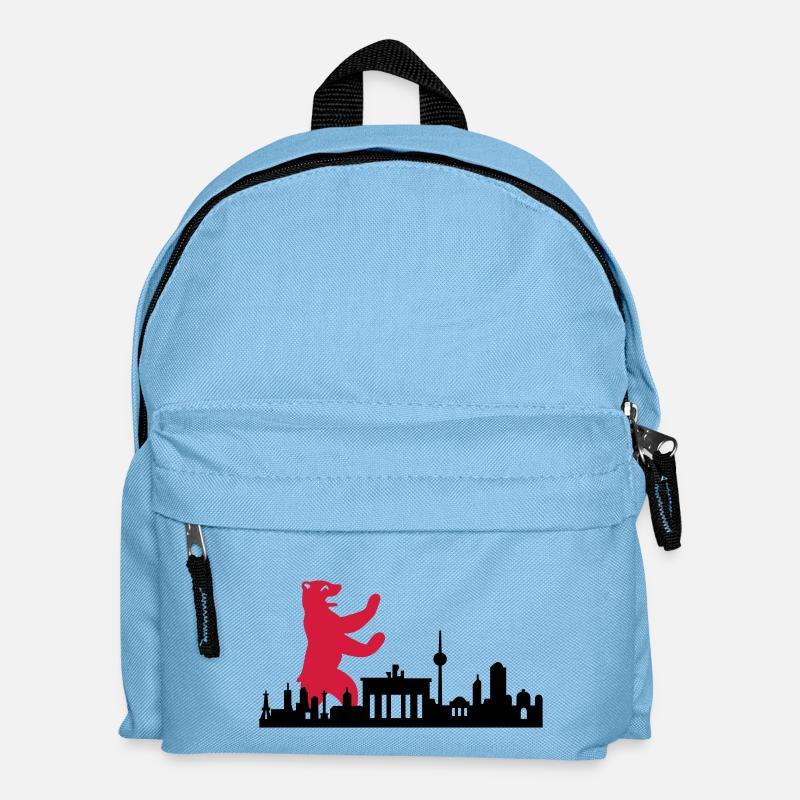 Skyline - Berlin Bär - Kinder Rucksack - Hellblau