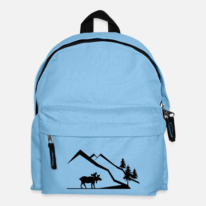 Berge - Kinder Rucksack - Hellblau