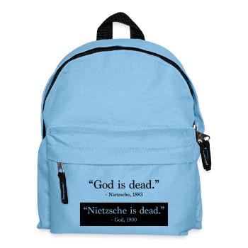 God is Dead - Nietzsche is dead - Kinder Rucksack - Hellblau - Vorne