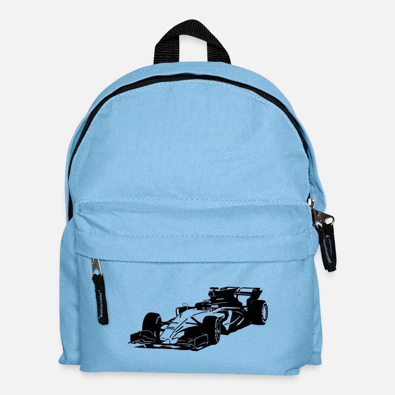 Racecar - Rennauto - Kinder Rucksack - Hellblau