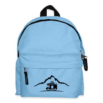 Reise - Berge Wohnwagen - Kinder Rucksack - Hellblau - Vorne