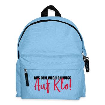 aus dem weg auf klo - Kinder Rucksack - Hellblau - Vorne