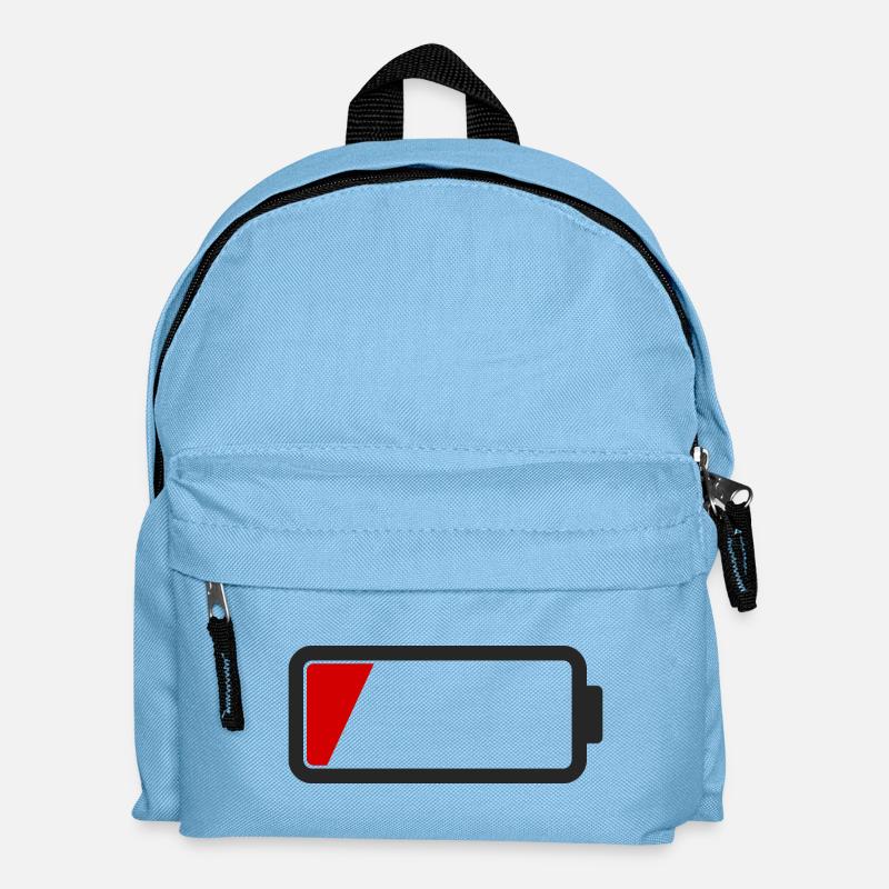 Batterie vide - Sac à dos Enfant - bleu clair