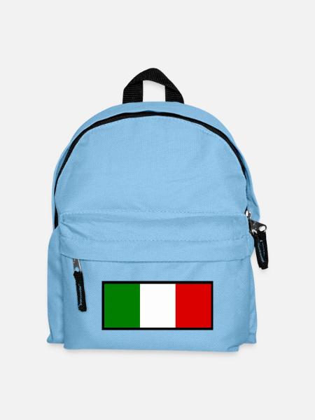 Italien italienische Fahne Flagge Geschenk - Kinder Rucksack - Hellblau