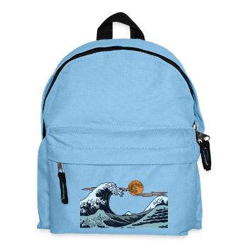 Kanagawa Waves Aesthetic Japanese Art Great Wave - Kids' Backpack - light blue - Front