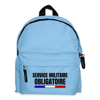 service militaire, fierté du drapeau français - Sac à dos Enfant - bleu clair - Devant
