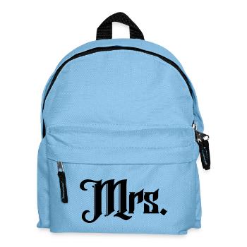 Mrs. Matching Couple Engagement Wedding Honeymoon - Kids' Backpack - light blue - Front