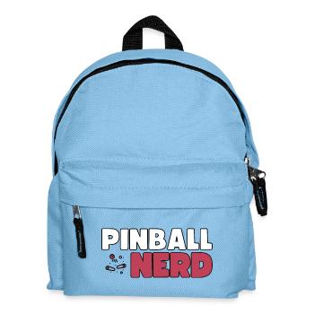 Pinball Nerd - Flipperautomat Freak Sammler - Kinder Rucksack - Hellblau - Vorne
