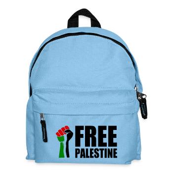 Free palestine - Kinder Rucksack - Hellblau - Vorne