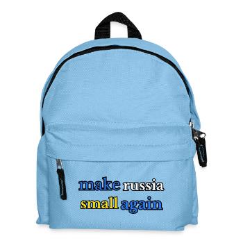 Make russia small again, blue yellow - Kids' Backpack - light blue - Front