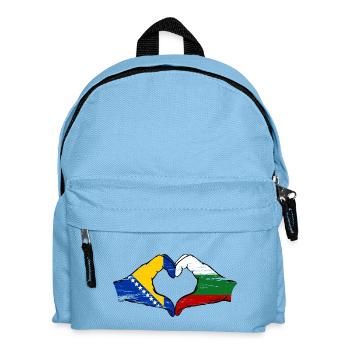 Bosnien Bulgarien Flagge Hände Herzform used - Kinder Rucksack - Hellblau - Vorne