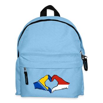Bosnie Indonésie Drapeau Mains Coeur Forme - Sac à dos Enfant - bleu clair - Devant