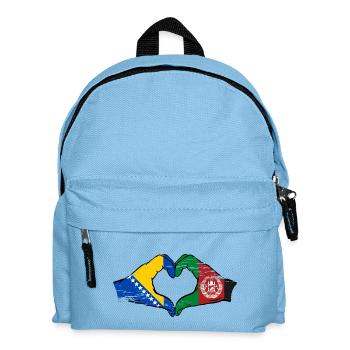 Bosnie Afghanistan drapeau mains forme de coeur utilisé - Sac à dos Enfant - bleu clair - Devant