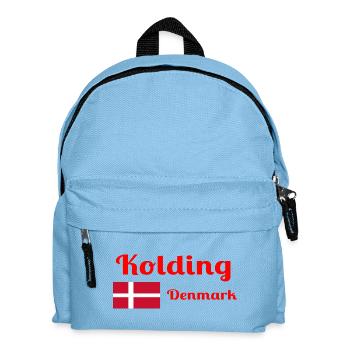 Kolding Dänemark - Stilvolle Drucke - Kinder Rucksack - Hellblau - Vorne
