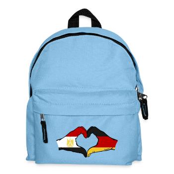 Égypte Allemagne Drapeau Mains Coeur Forme - Sac à dos Enfant - bleu clair - Devant