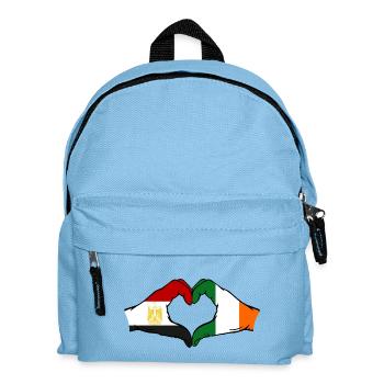 Ägypten Irland Flagge Hände Herzform - Kinder Rucksack - Hellblau - Vorne