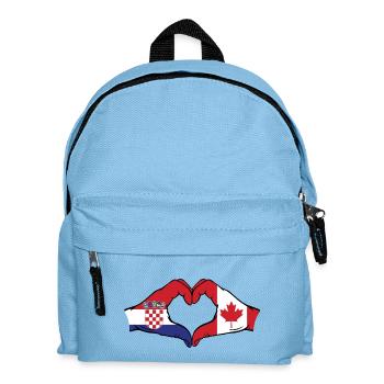Croatie Canada Drapeau Mains Coeur Forme - Sac à dos Enfant - bleu clair - Devant
