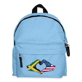 Jamaika USA Hände Herzform used - Kinder Rucksack - Hellblau - Vorne