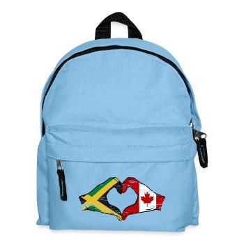 Jamaika Kanada Hände Herzform used - Kinder Rucksack - Hellblau - Vorne
