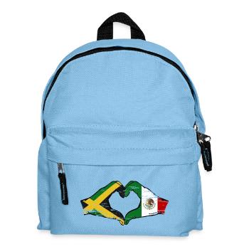 Jamaika Mexiko Hände Herzform used - Kinder Rucksack - Hellblau - Vorne