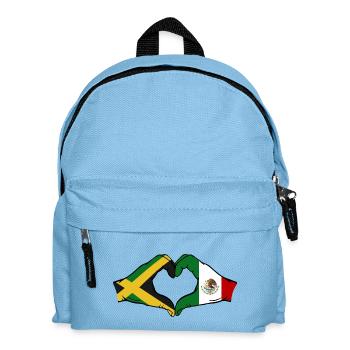 Jamaika Mexiko Hände Herzform - Kinder Rucksack - Hellblau - Vorne