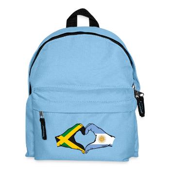 Jamaika Argentinien Hände Herzform - Kinder Rucksack - Hellblau - Vorne