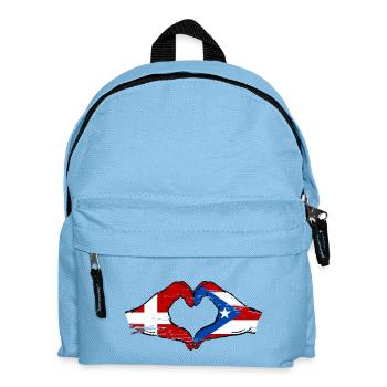 Dänemark Puerto Rico Hände Herzform used - Kinder Rucksack - Hellblau - Vorne