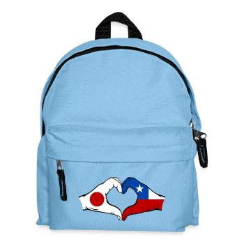 Japan Chile Flag Hands Heart Shape - Kids' Backpack - light blue - Front