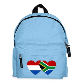 Holland Südafrika Flagge Hände Herzform - Kinder Rucksack - Hellblau - Vorne