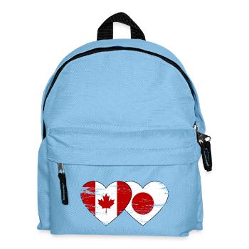 Canada Japon Drapeau Coeur Utilisé - Sac à dos Enfant - bleu clair - Devant