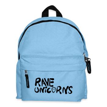 Texte du logo des licornes rave noir - Sac à dos Enfant - bleu clair - Devant
