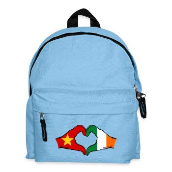 Vietnam Irlande Drapeau Mains Coeur Forme - Sac à dos Enfant - bleu clair - Devant