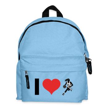 I love Basketball - Sports Design - Kinder Rucksack - Hellblau - Vorne