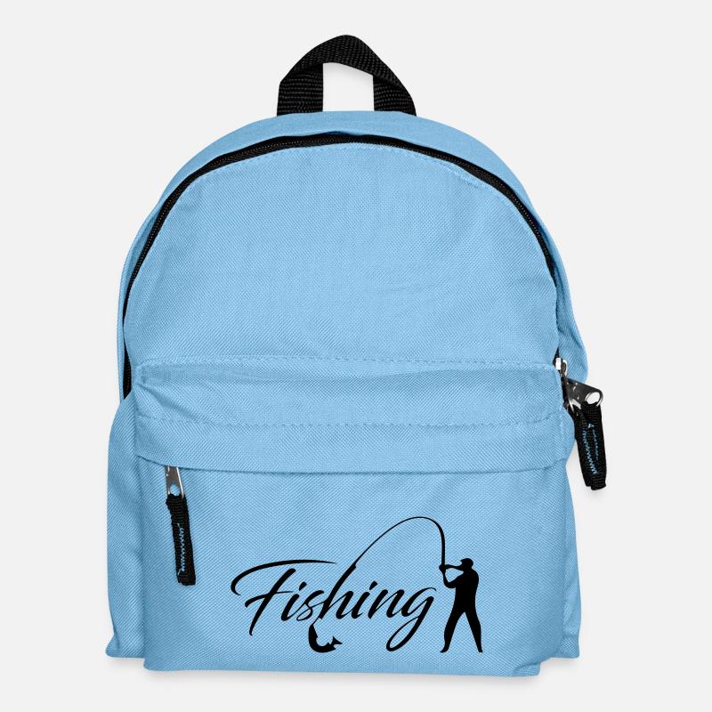Angeln - Kinder Rucksack - Hellblau
