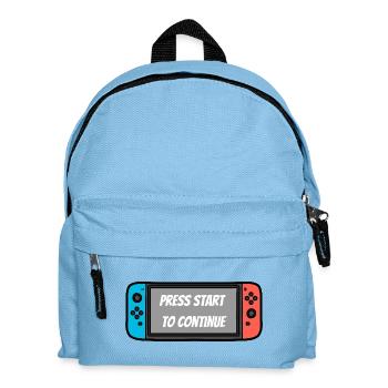 Press Start to Continue – Switch style - Sac à dos Enfant - bleu clair - Devant