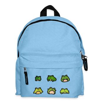 Adorable Cartoon Frogs - Kids' Backpack - light blue - Front