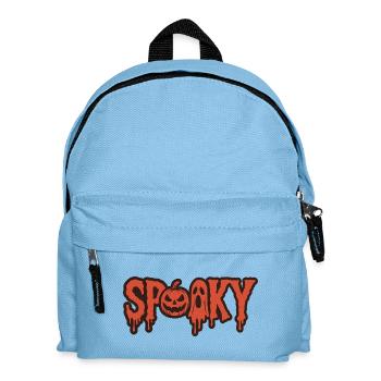 Gruseliger Halloween Kürbis & Geist - Kinder Rucksack - Hellblau - Vorne