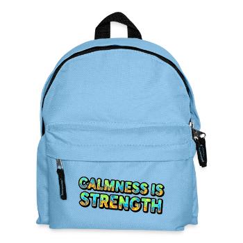Ruhe ist Stärke Batik - Kinder Rucksack - Hellblau - Vorne