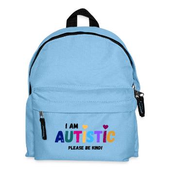 Je suis autiste - soyez gentil - Sac à dos Enfant - bleu clair - Devant
