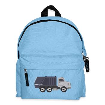 Müllwagen - Kinder Rucksack - Hellblau - Vorne