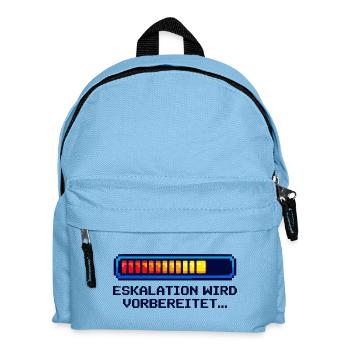 "Escalation Shirt" – Nerd & Geek Style (German) - Kids' Backpack - light blue - Front
