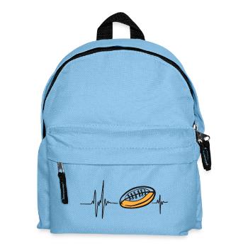 Rhythm Heart Rugby | Passion Oval Sport Ball - Kids' Backpack - light blue - Front