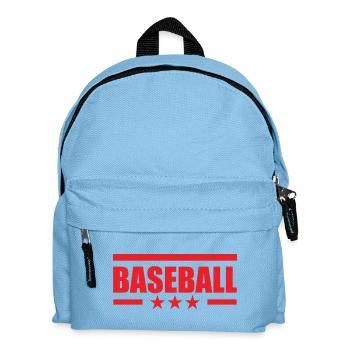 Baseball – Sport *** - Kinder Rucksack - Hellblau - Vorne